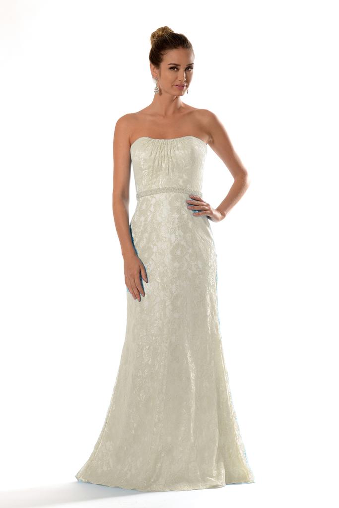 VN6923X - Venus Ivory Vintage Fishtail Wedding Gown with Beaded Detail Under Bust.