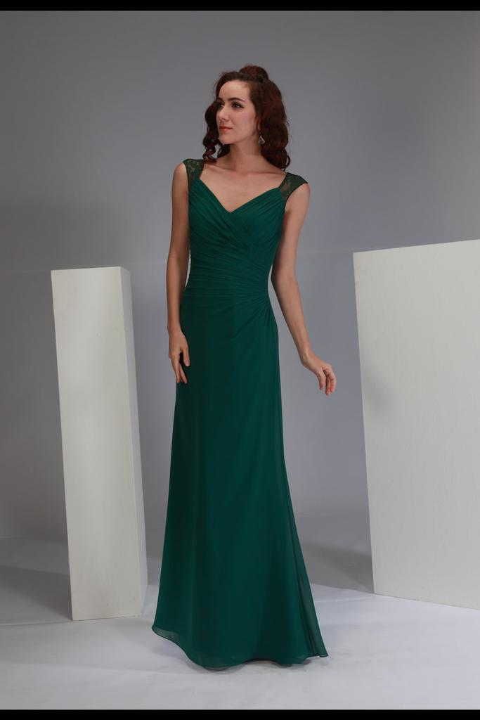 Sweetheart Neckline Bridesmaid Dress with Lace Straps